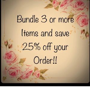 Bundle three or more items and save 25%!